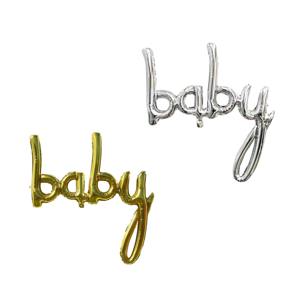 Script Baby Balloon Gold or Silver Lively & Co 