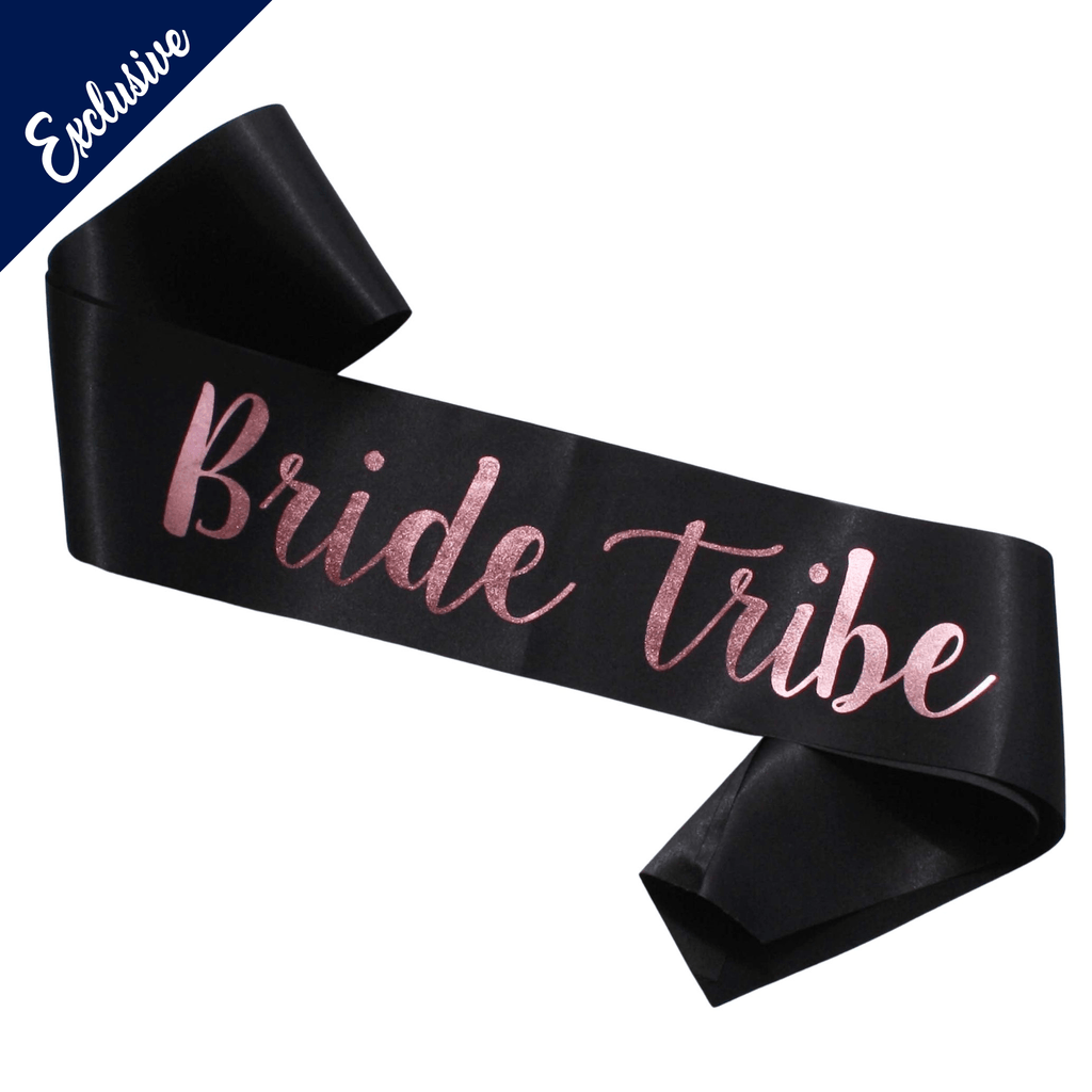 Bride Tribe Sash Black and Rose gold Exclusive