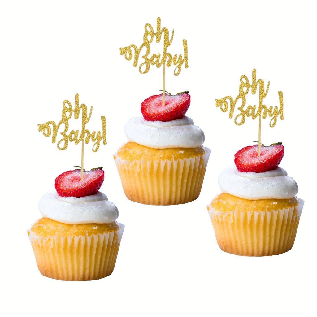 Oh Baby Cupcake Toppers 12 pack Lively & Co 
