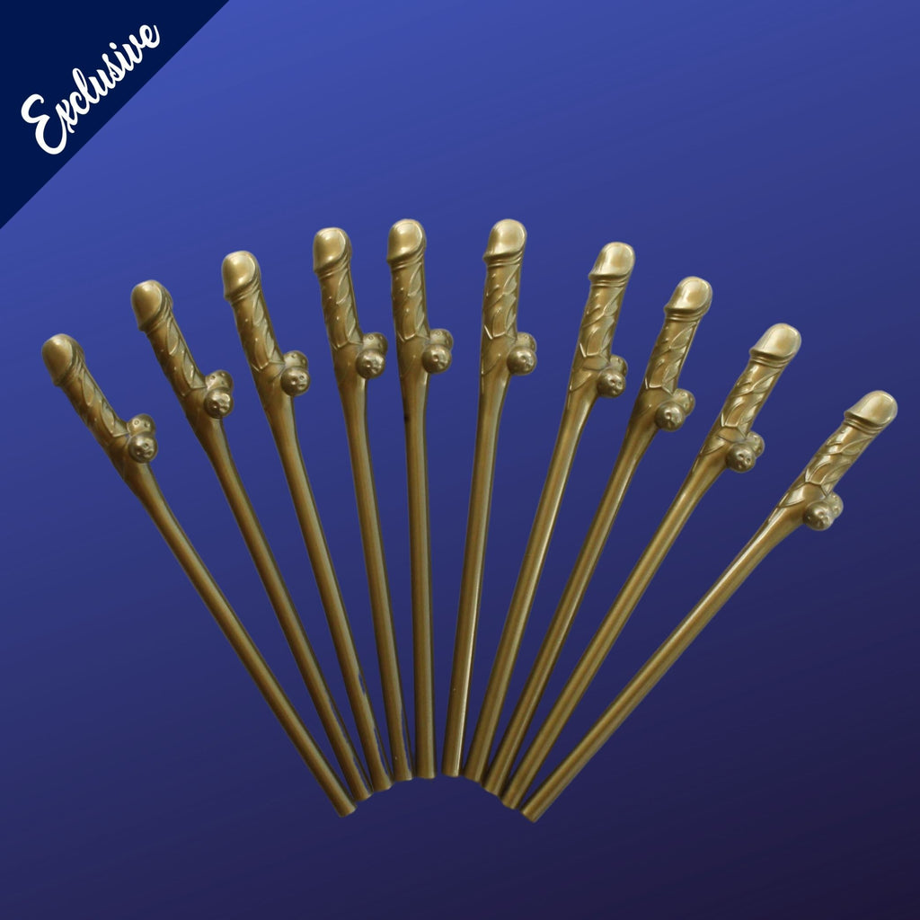 Gold Willy Straws for Lively & Co NZ