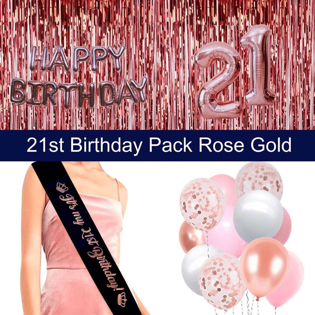 21st Birthday Pack Rose Gold Lively & Co 