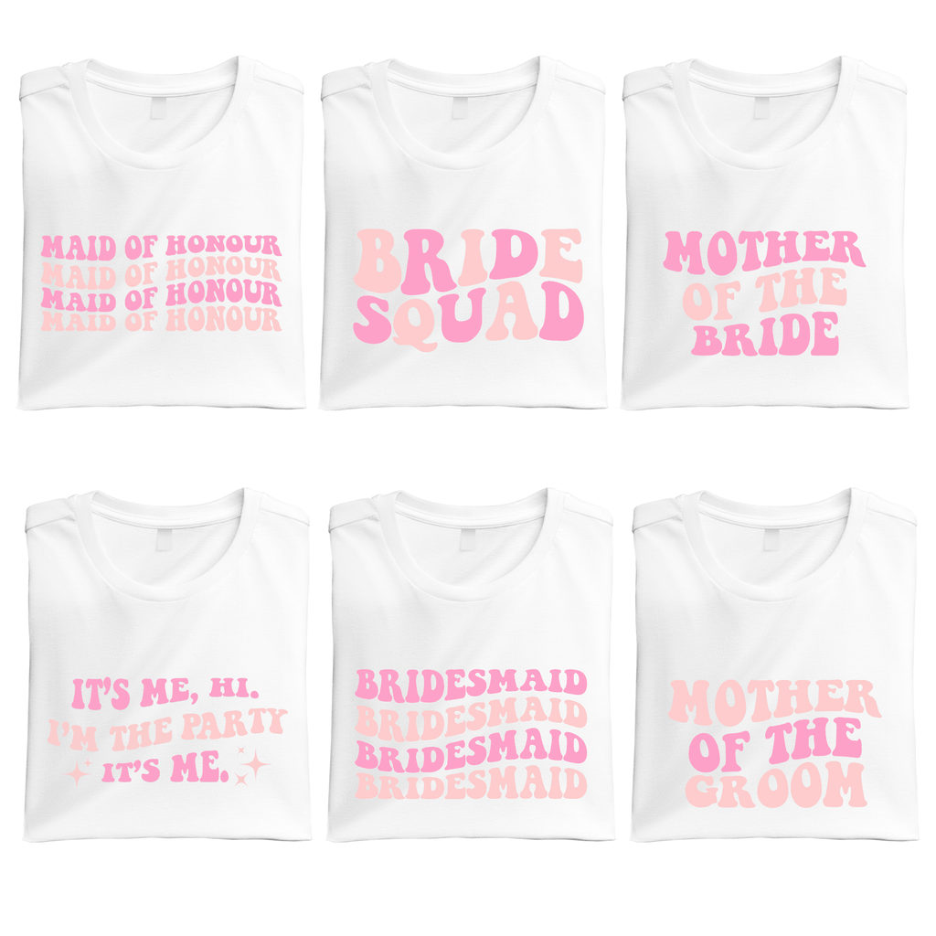 IT'S ME, HI. BRIDEMAID & BRIDAL PARTY T-SHIRT NEW Lively & Co 