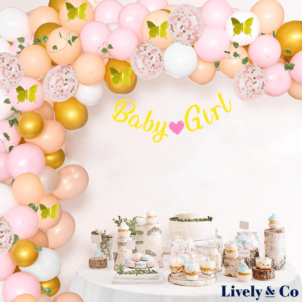 Peach & Pink Baby Girl DIY Balloon Garland