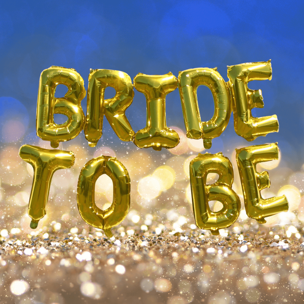 Bride To Be Gold Foil Balloon Set