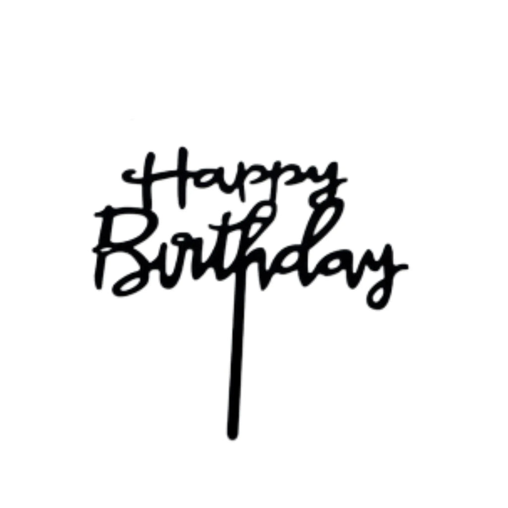 Happy Birthday Cake Topper 4 Colours Lively & Co 