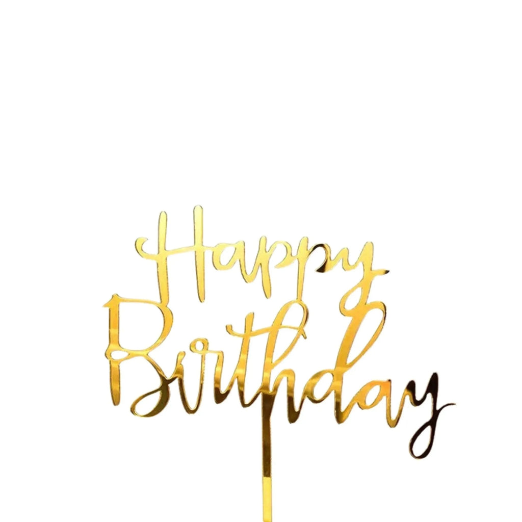 Happy Birthday Cake Topper 4 Colours Lively & Co 