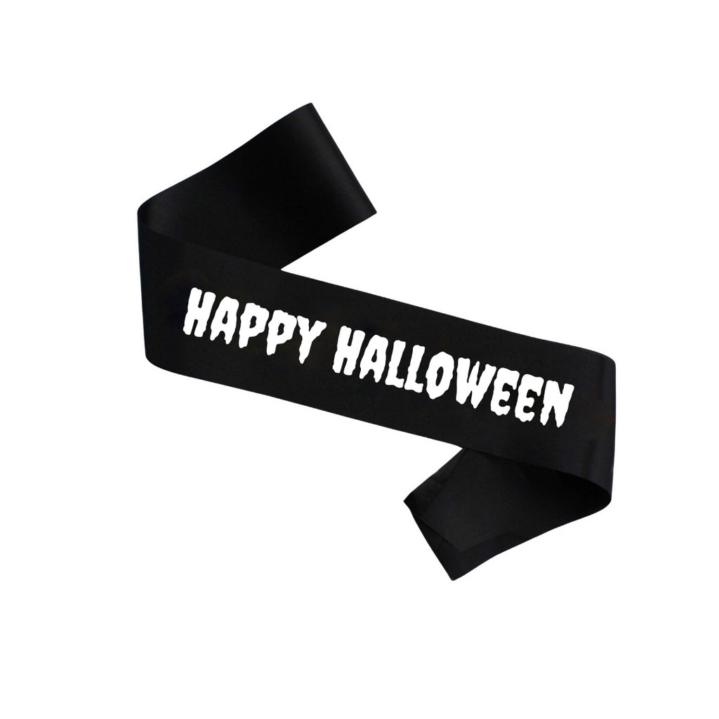 Halloween Sash – “Happy Halloween” or “Trick or Treat” (Custom Colours)