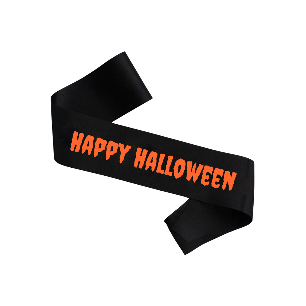 Halloween Sash – “Happy Halloween” or “Trick or Treat” (Custom Colours)