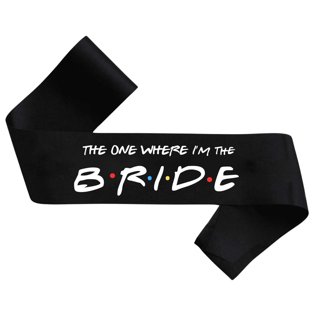 FRIENDS™ BACHELORETTE PARTY SASH Lively & Co BLACK SASH 