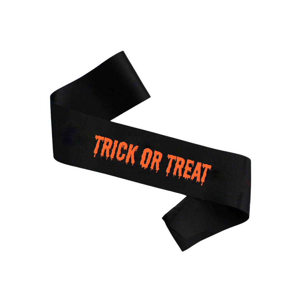 Halloween Sash – “Happy Halloween” or “Trick or Treat” (Custom Colours)
