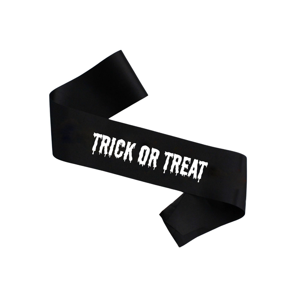 Halloween Sash – “Happy Halloween” or “Trick or Treat” (Custom Colours)