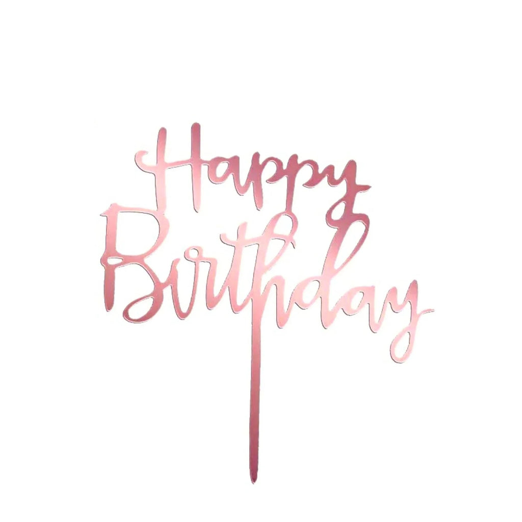 Happy Birthday Cake Topper 4 Colours Lively & Co 