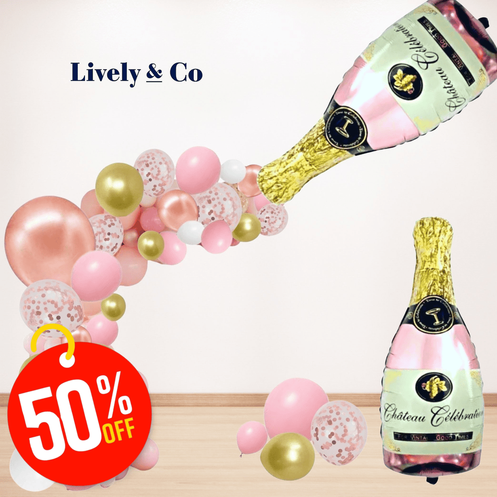 Champagne Bottle DIY Balloon Garland Kit NEW Lively & Co 