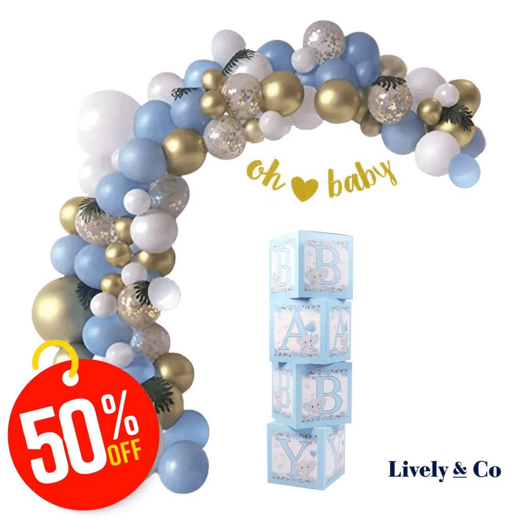 Baby Blue Baby Shower Bundle Lively & Co 