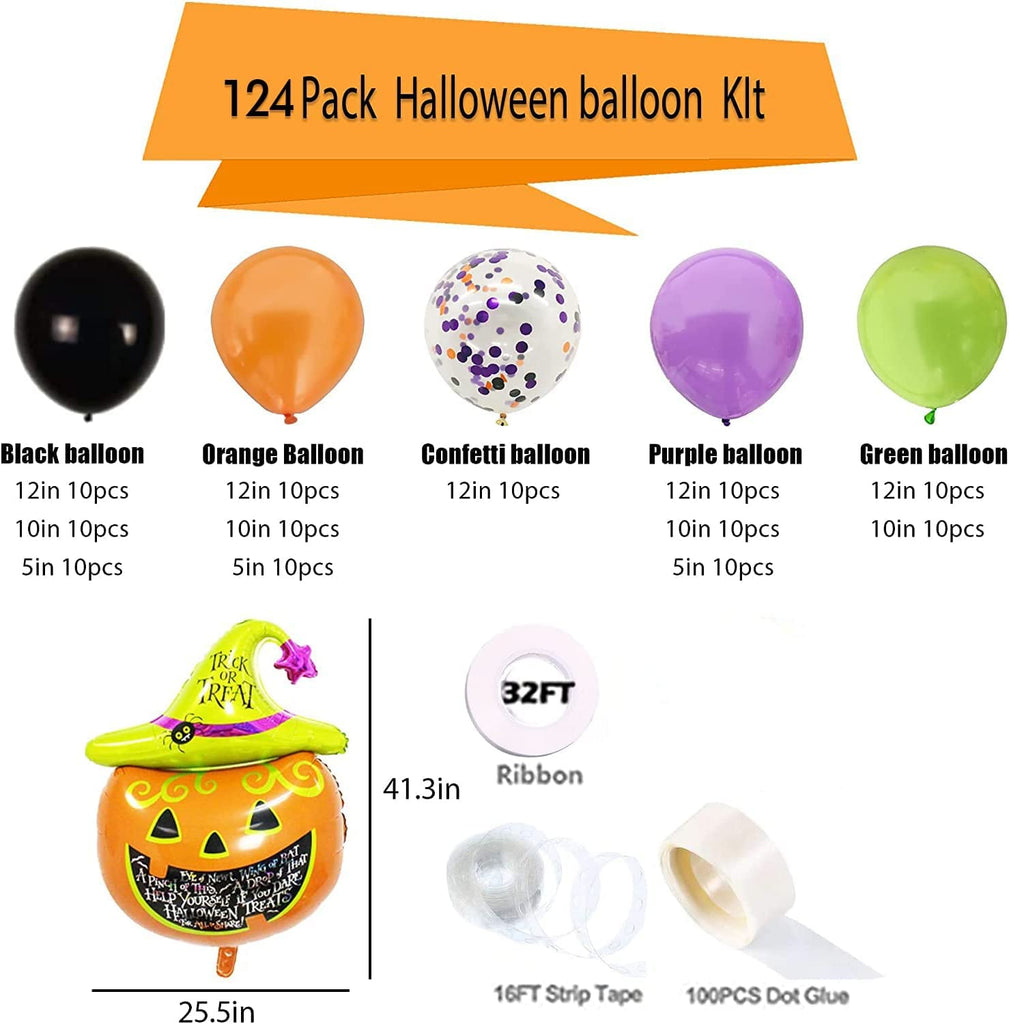 Spooky Halloween DIY Balloon Garland Kit – 124 Balloons