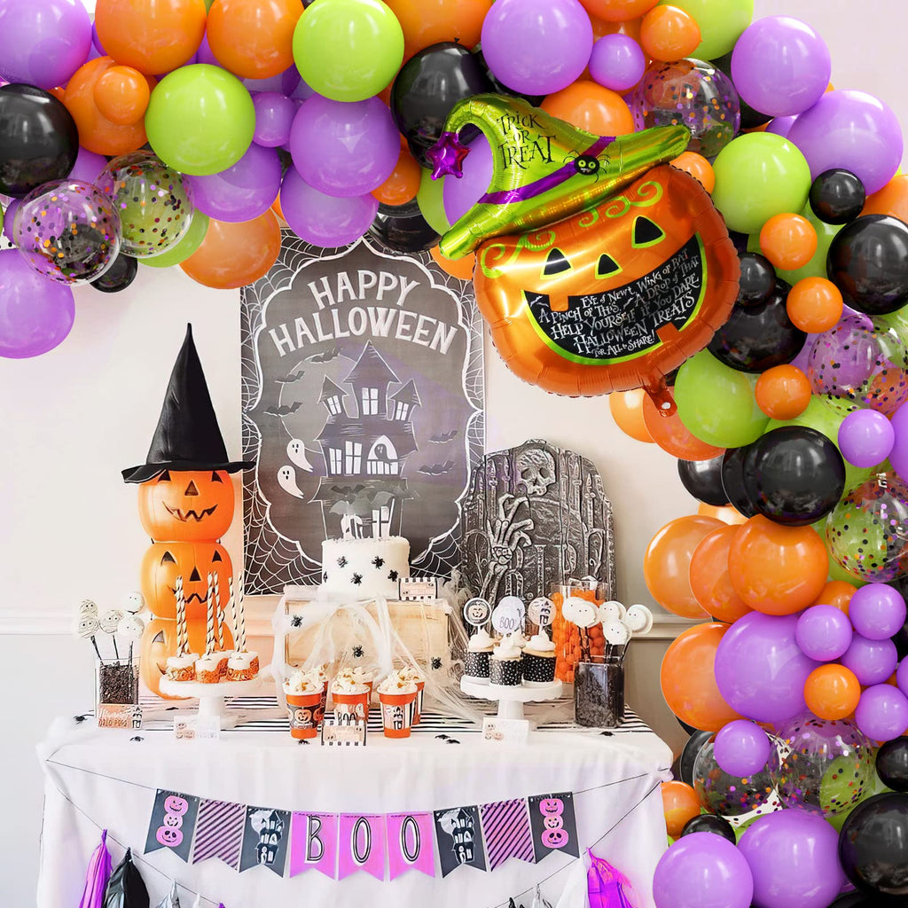 Spooky Halloween DIY Balloon Garland Kit – 124 Balloons