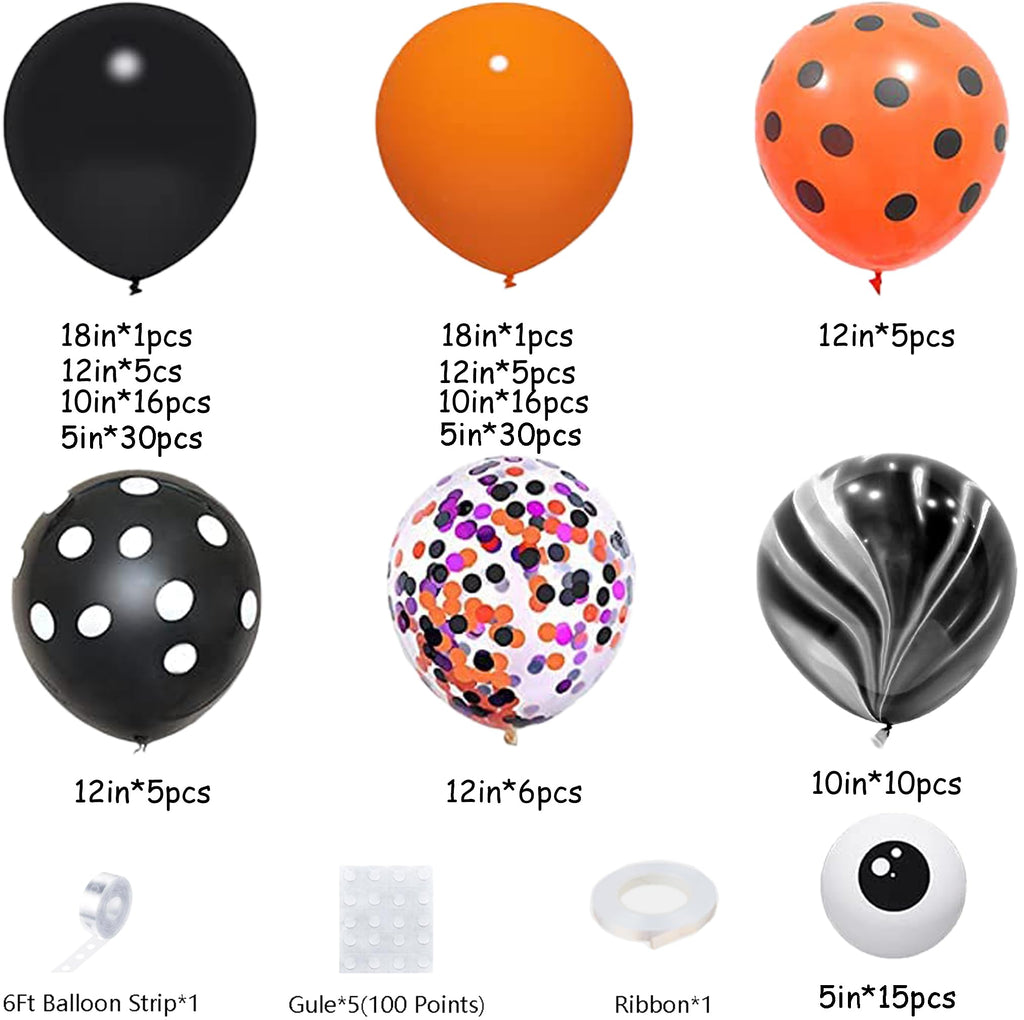 Halloween Haunted Night DIY Balloon Garland Kit – 137pc
