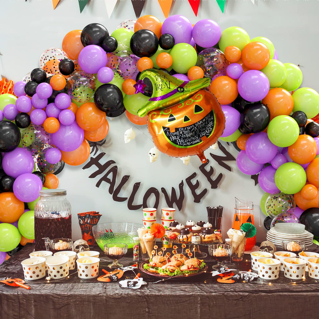 Spooky Halloween DIY Balloon Garland Kit – 124 Balloons