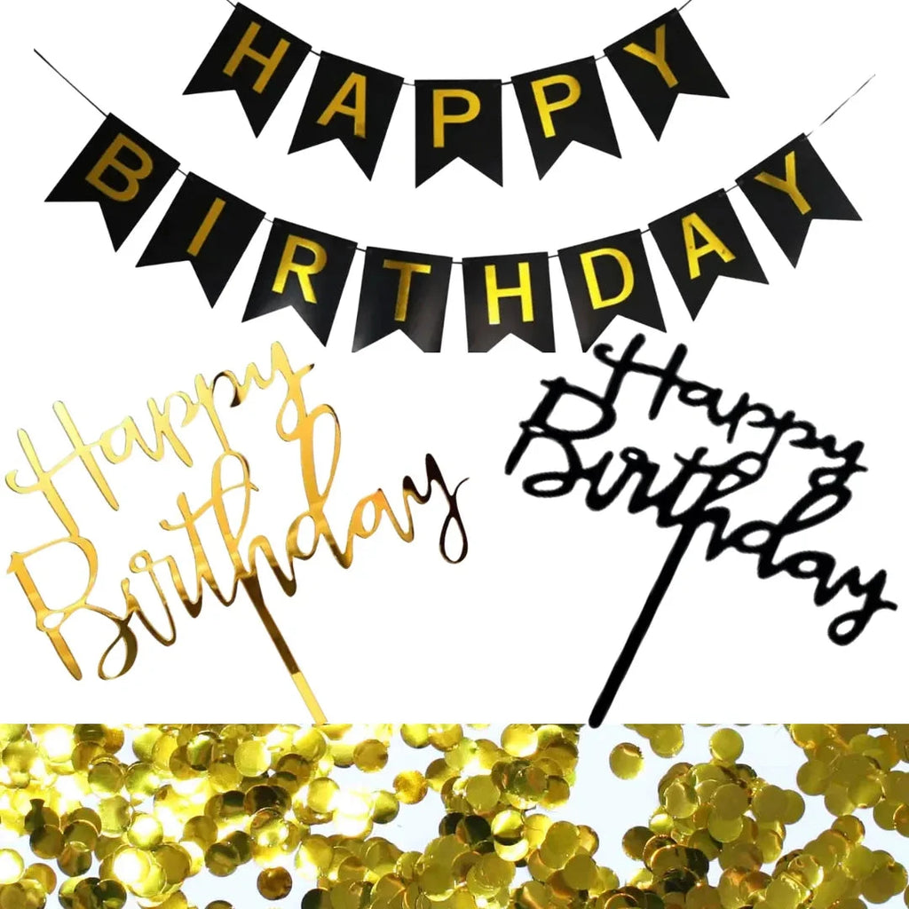 Birthday Starter Pack - Black and Gold Lively & Co 