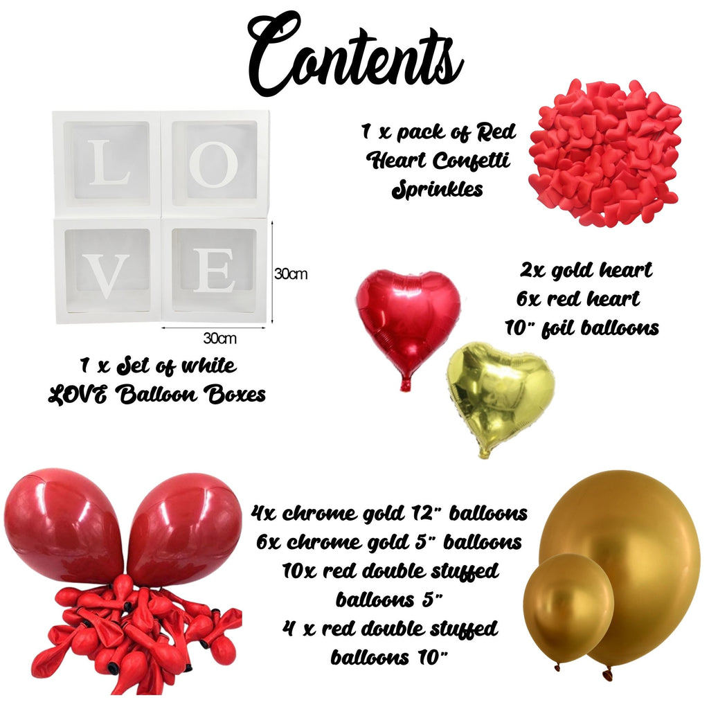 LOVE Balloon Box Deluxe Set