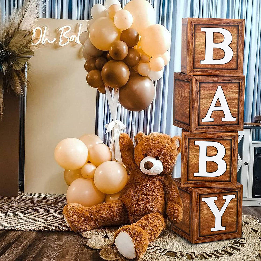 Baby Box Baby Shower Wood Grain Theme NZ