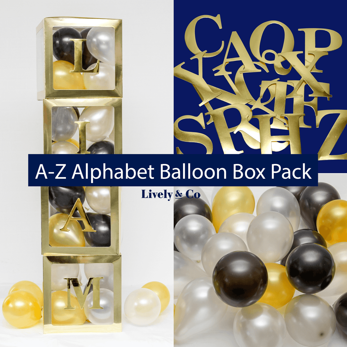 Gold alphabet balloons deals