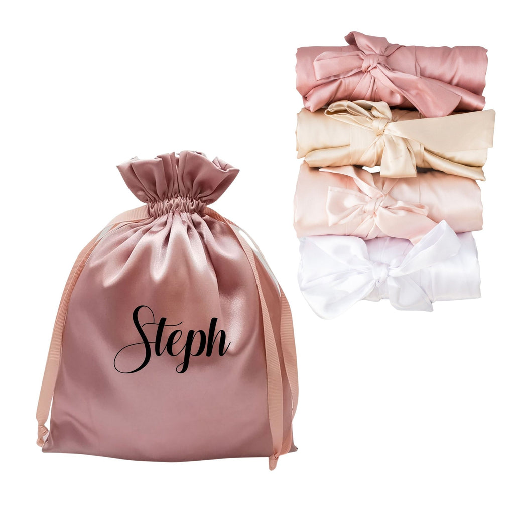 Satin Robe Gift Bag with Personalisation NZ