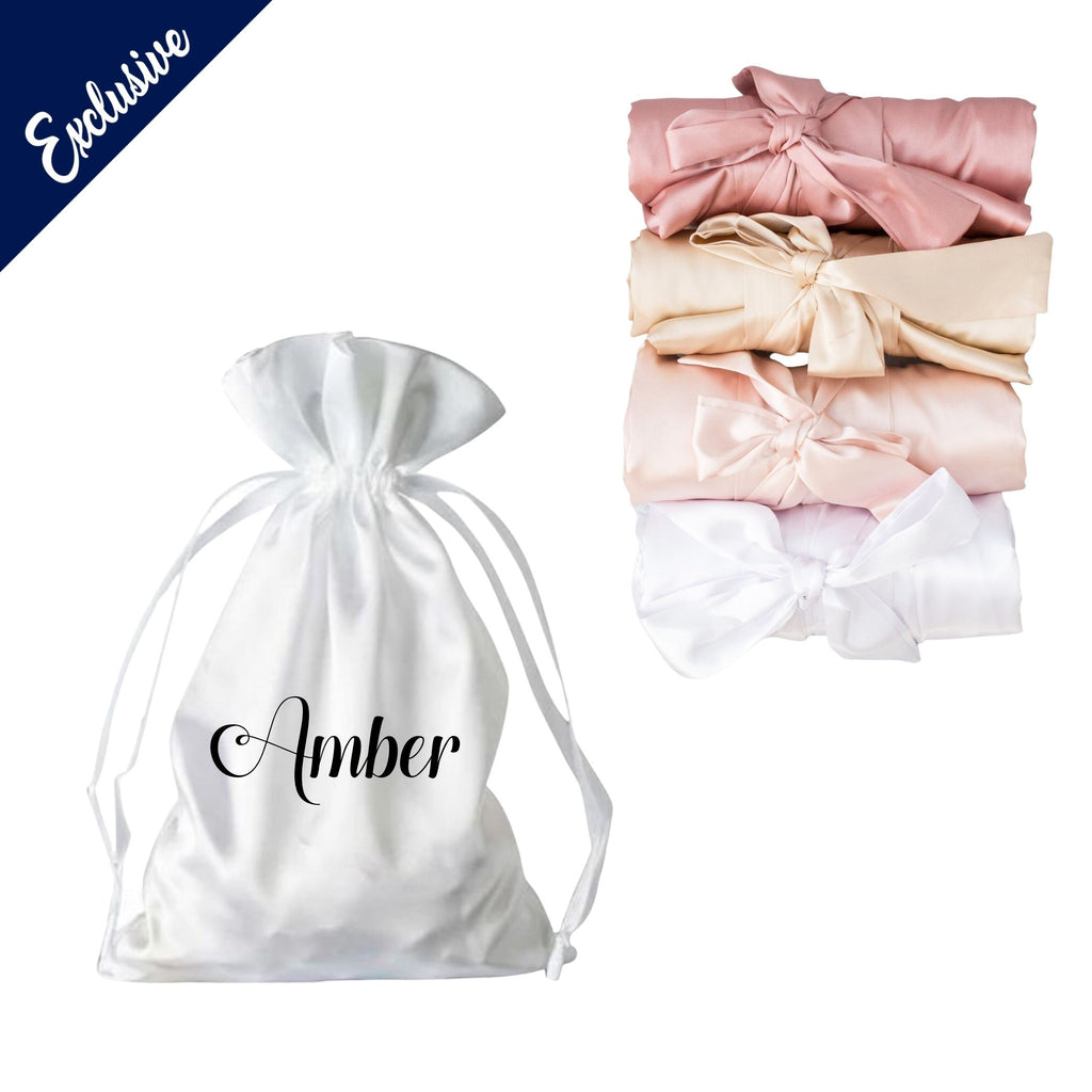 Satin Robe Gift Bag with Personalisation NZ