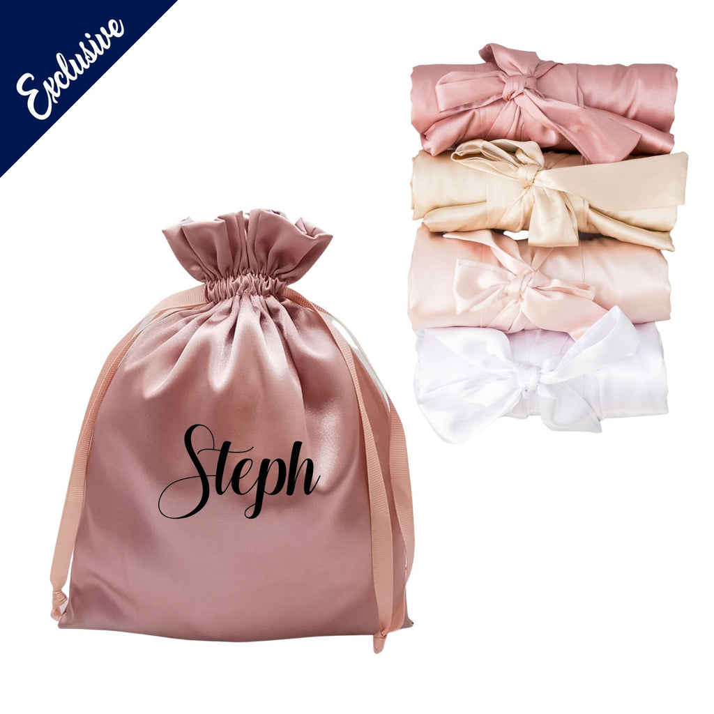 Satin Robe Gift Bag with Personalisation NZ