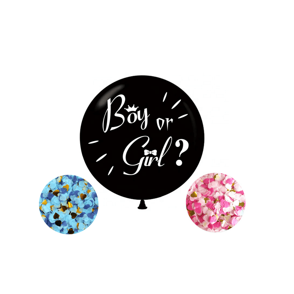 Gender Reveal Balloon With Pink & Blue Heart Confetti Lively & Co 