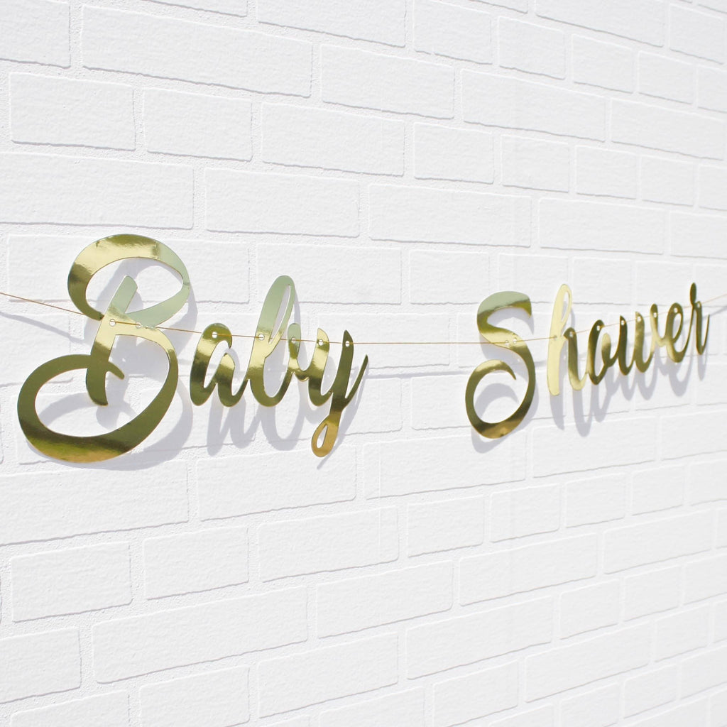 Baby Shower Gold Banner
