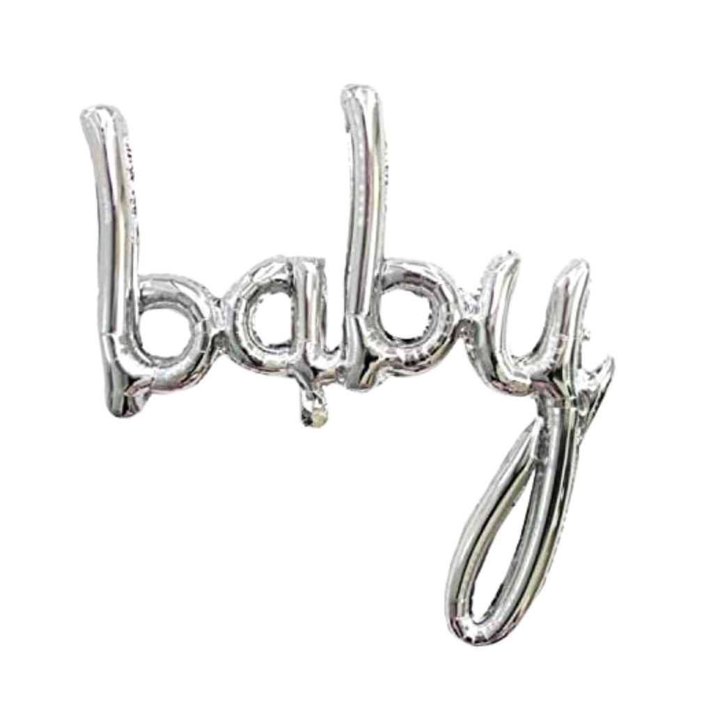 Script Baby Balloon Gold or Silver Lively & Co Silver 