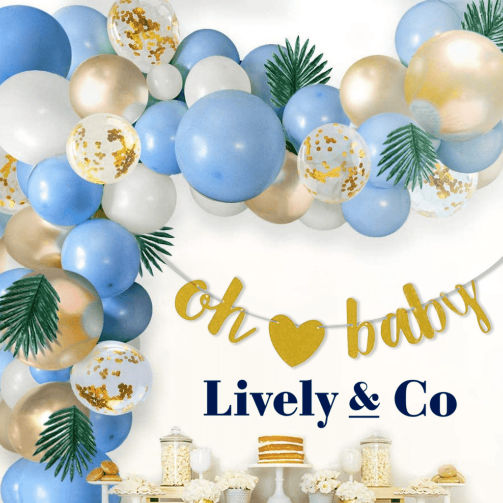 Baby Blue Baby Shower Set Lively & Co NZ