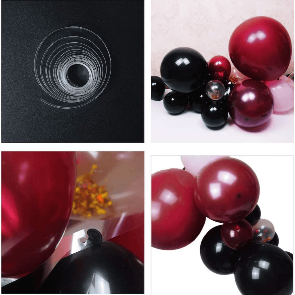 Balloon DIY Garland - Burgundy, Black, Macaron Pink & Gold Lively & Co 