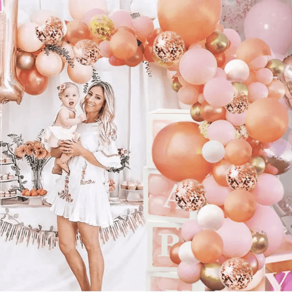 Balloon DIY Mega Garland - Rose Gold, Pale Pink, Gold & White Lively & Co 