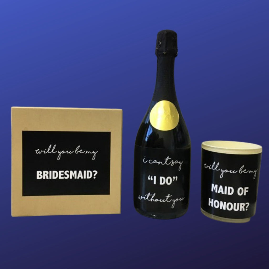 Black Bridesmaid Proposal Stickers White Writing NEW Lively & Co