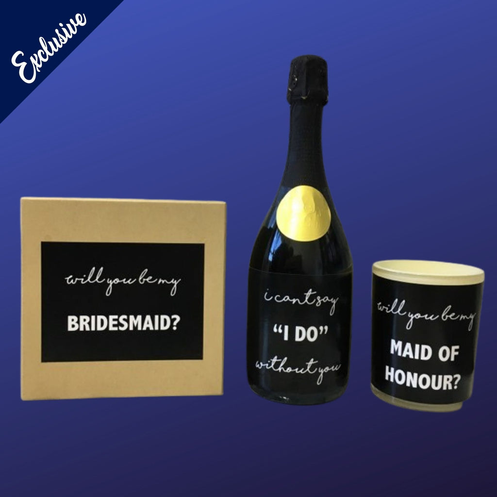 Black Bridesmaid Proposal Stickers White Writing NEW Lively & Co
