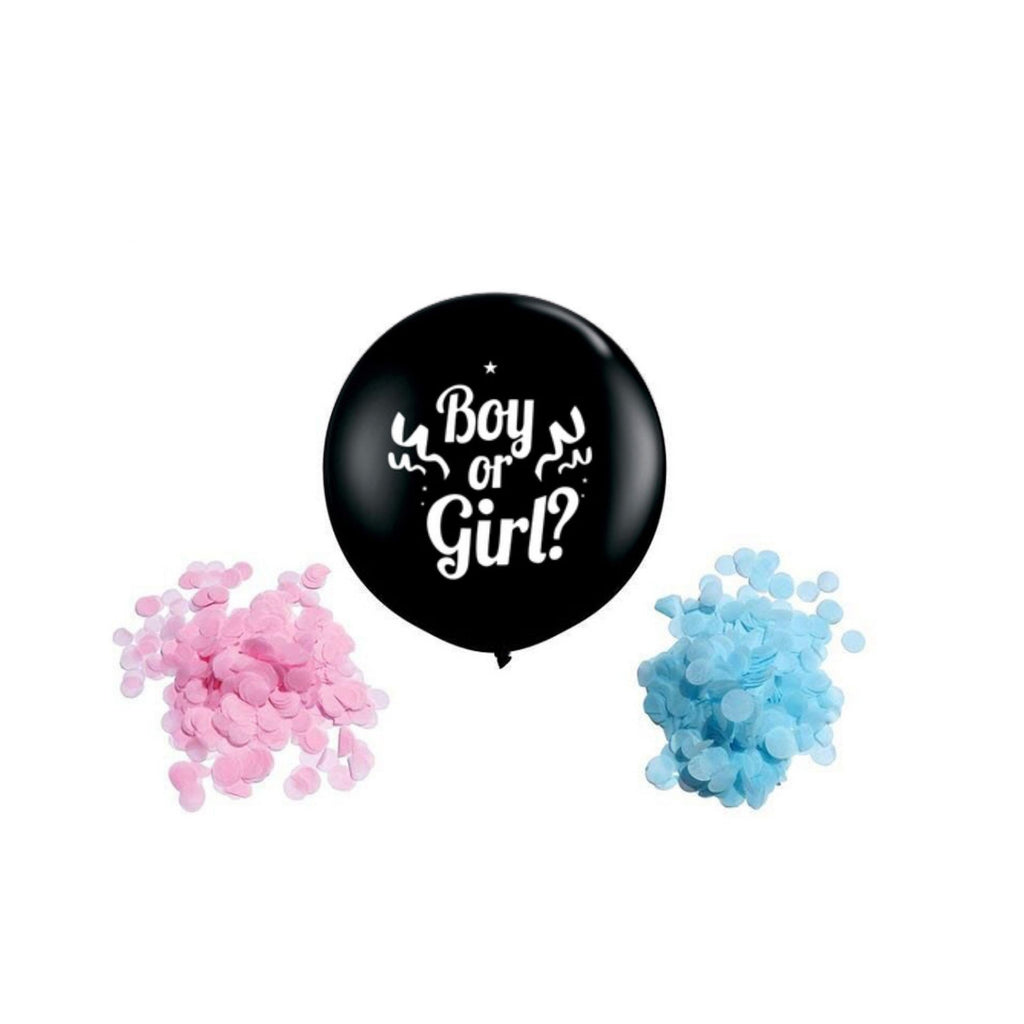 Gender Reveal Balloon With Pink & Blue Round Confetti Lively & Co 