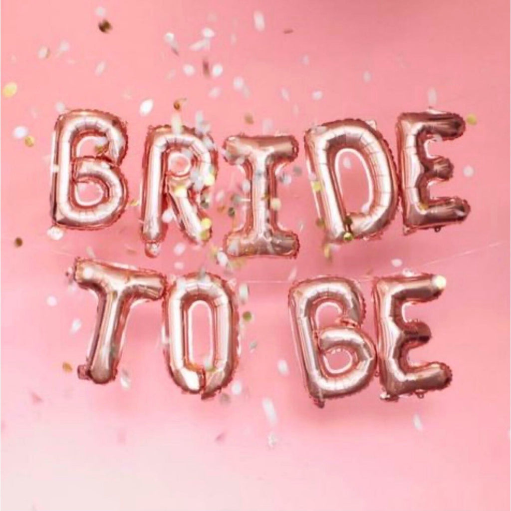 Blow Up Yourself Bride to Be Rose Gold Balloons, Engagement Party Balloons