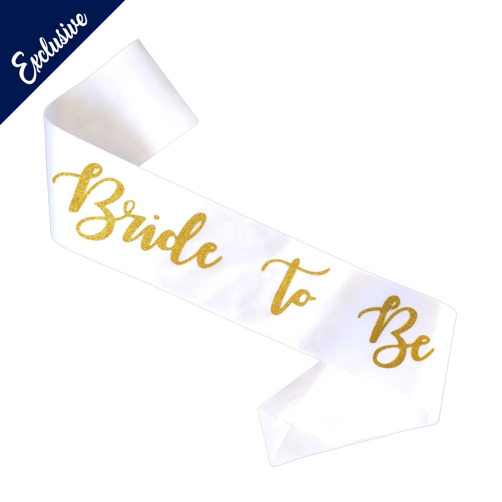 Bride To be Gold Glitter Sash available in NZ