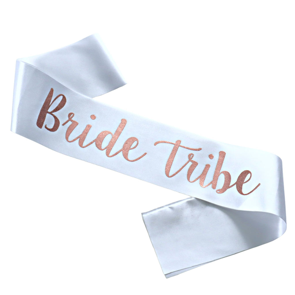 Bride Tribe White Sash With Rose Gold NEW sash Lively & Co