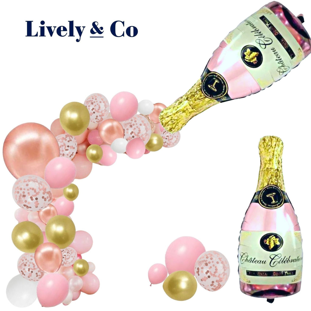 Champagne Bottle DIY Balloon Garland Kit NEW Lively & Co 