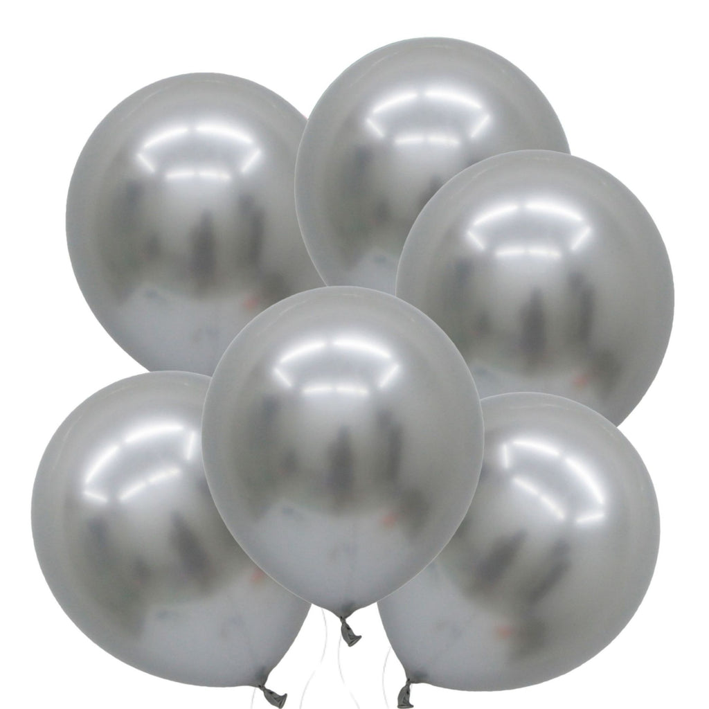 Metallic Silver Balloon Pack NZ