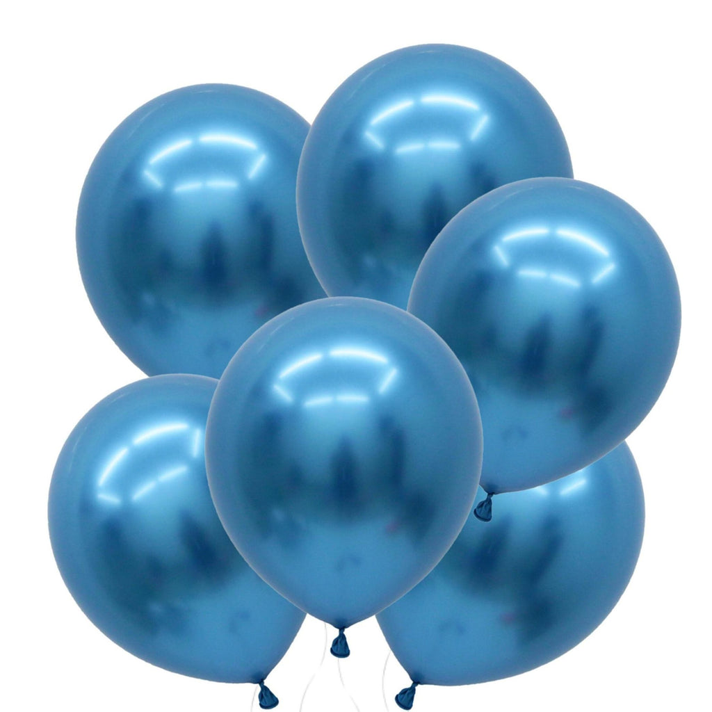 Metallic Chrome Blue Balloon Pack NZ