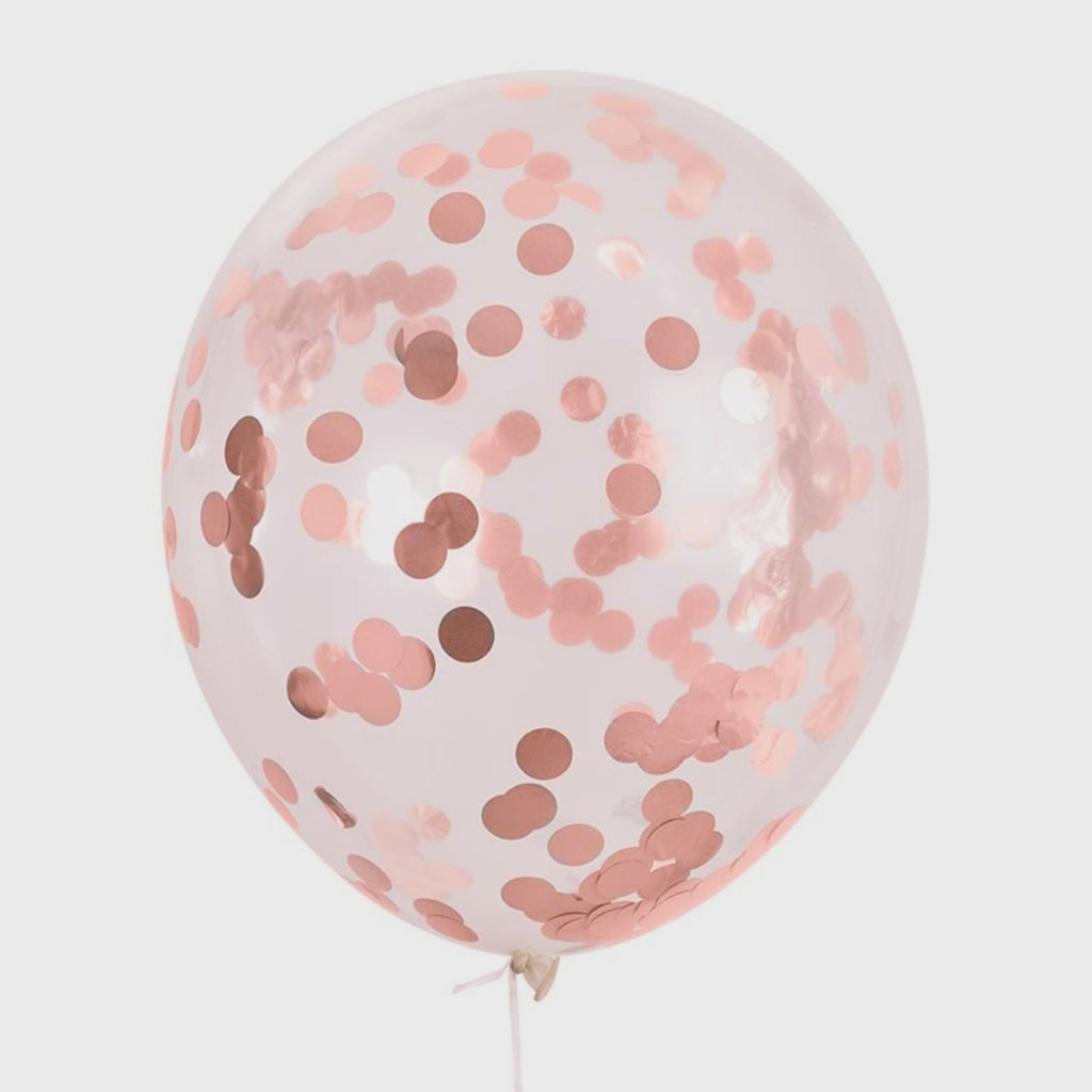 Rose Gold Confetti Balloon