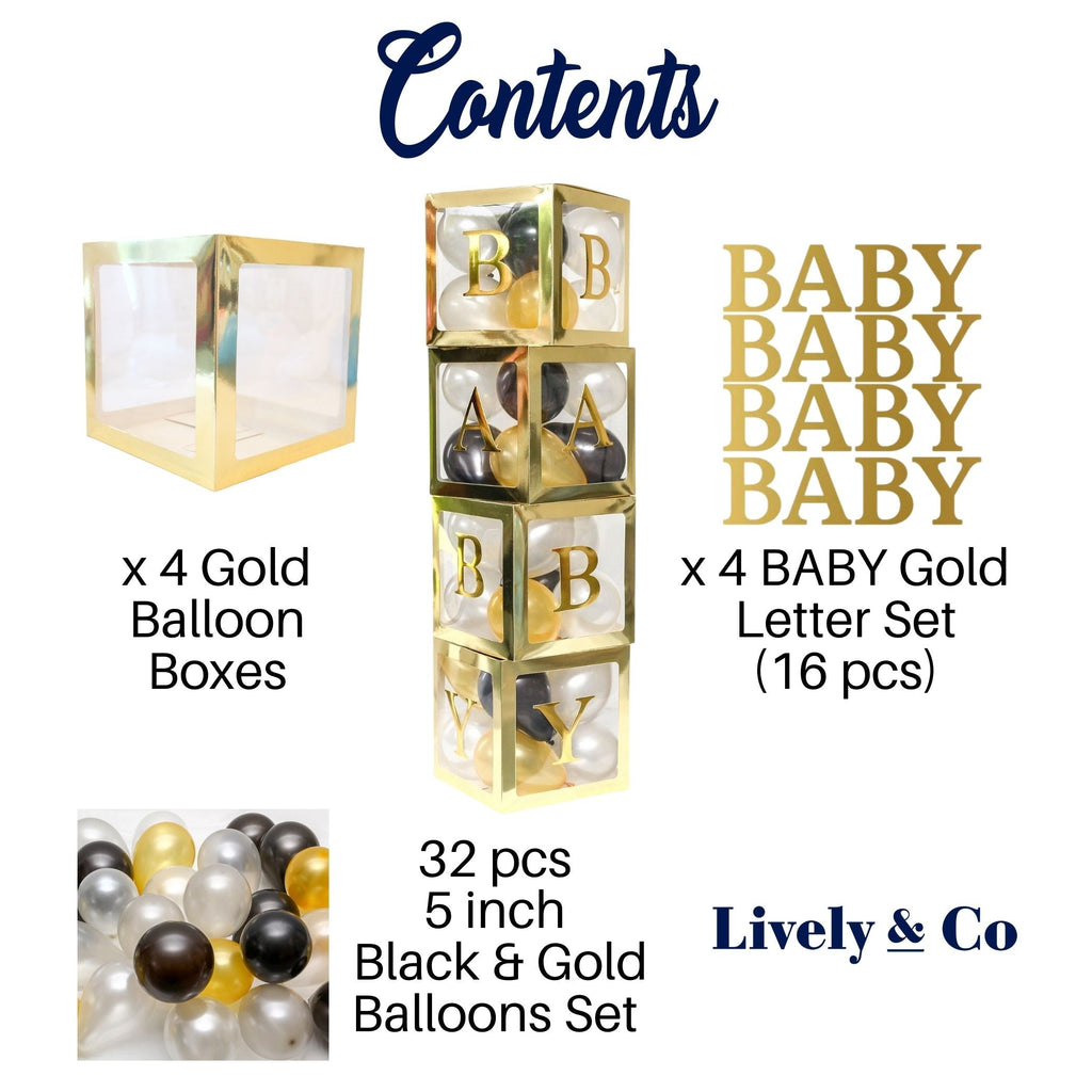 BABY BABY BABY BABY Shower Bundle Gold Lively & Co 