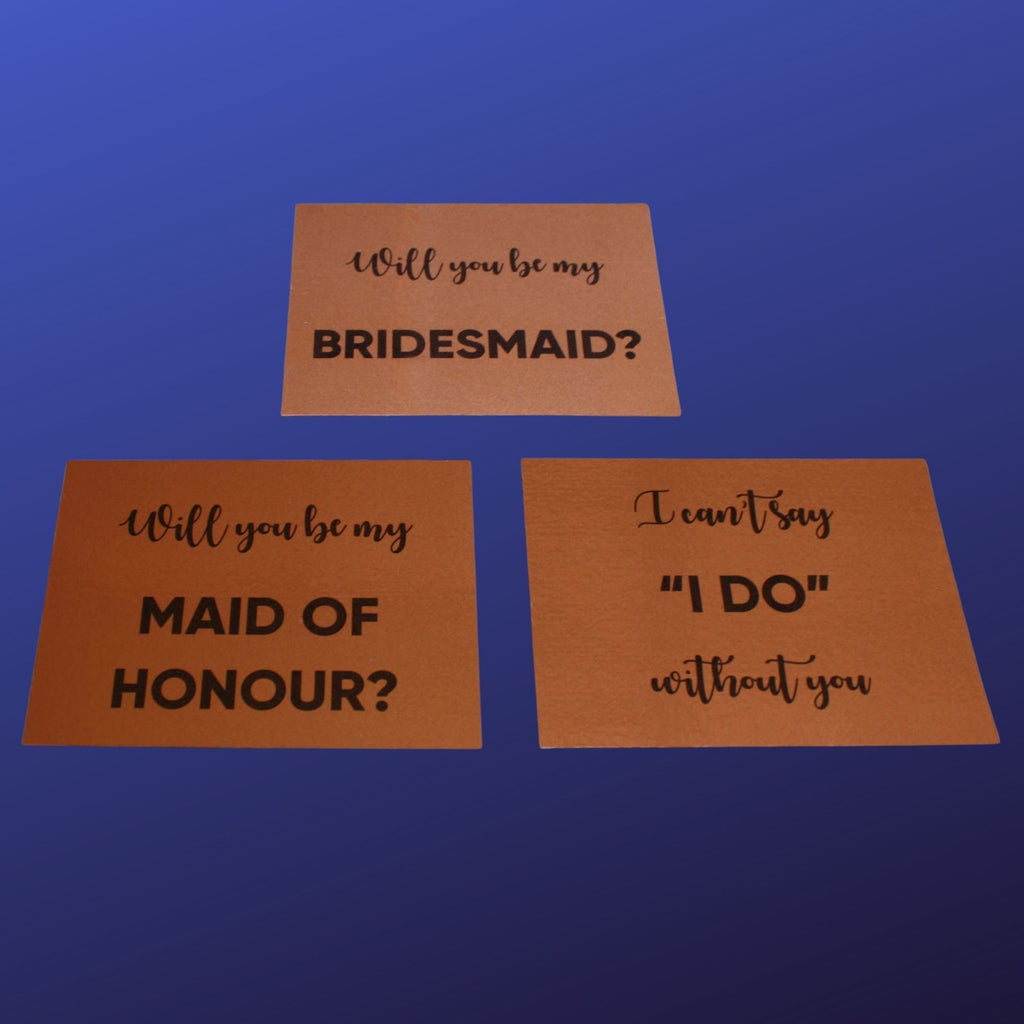 Copper Bridesmaid proposal vinyl stickers