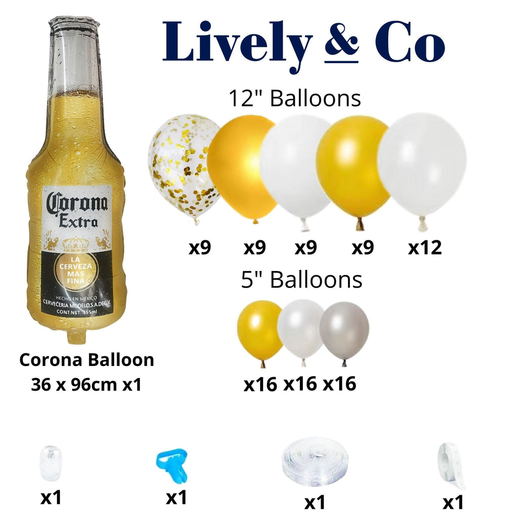 Beer bottle themed DIY balloon garland NZ