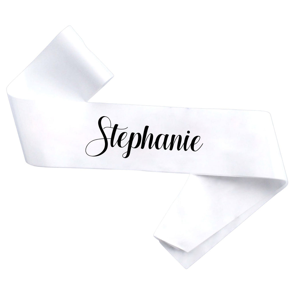 Personalised Satin Sash NEW Lively & Co 