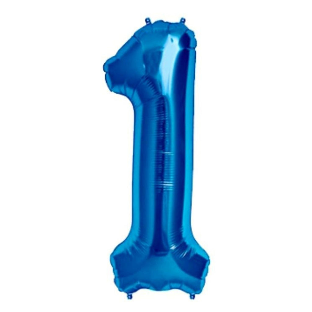 1 Metre High Blue Number Balloons Lively & Co Number 1